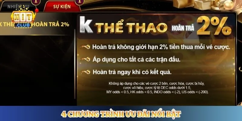 Giới Thiệu Hitclub 4 chương trình ưu đãi nổi bật