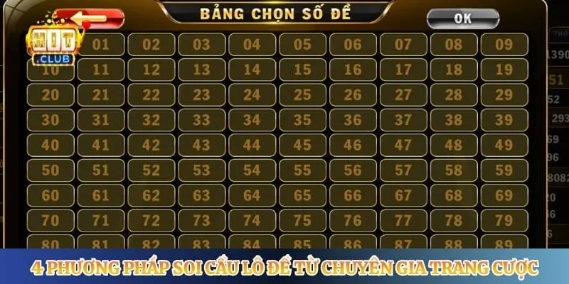 Xổ Số Hitclub 4 phương pháp soi cầu lô đề từ chuyên gia trang cược