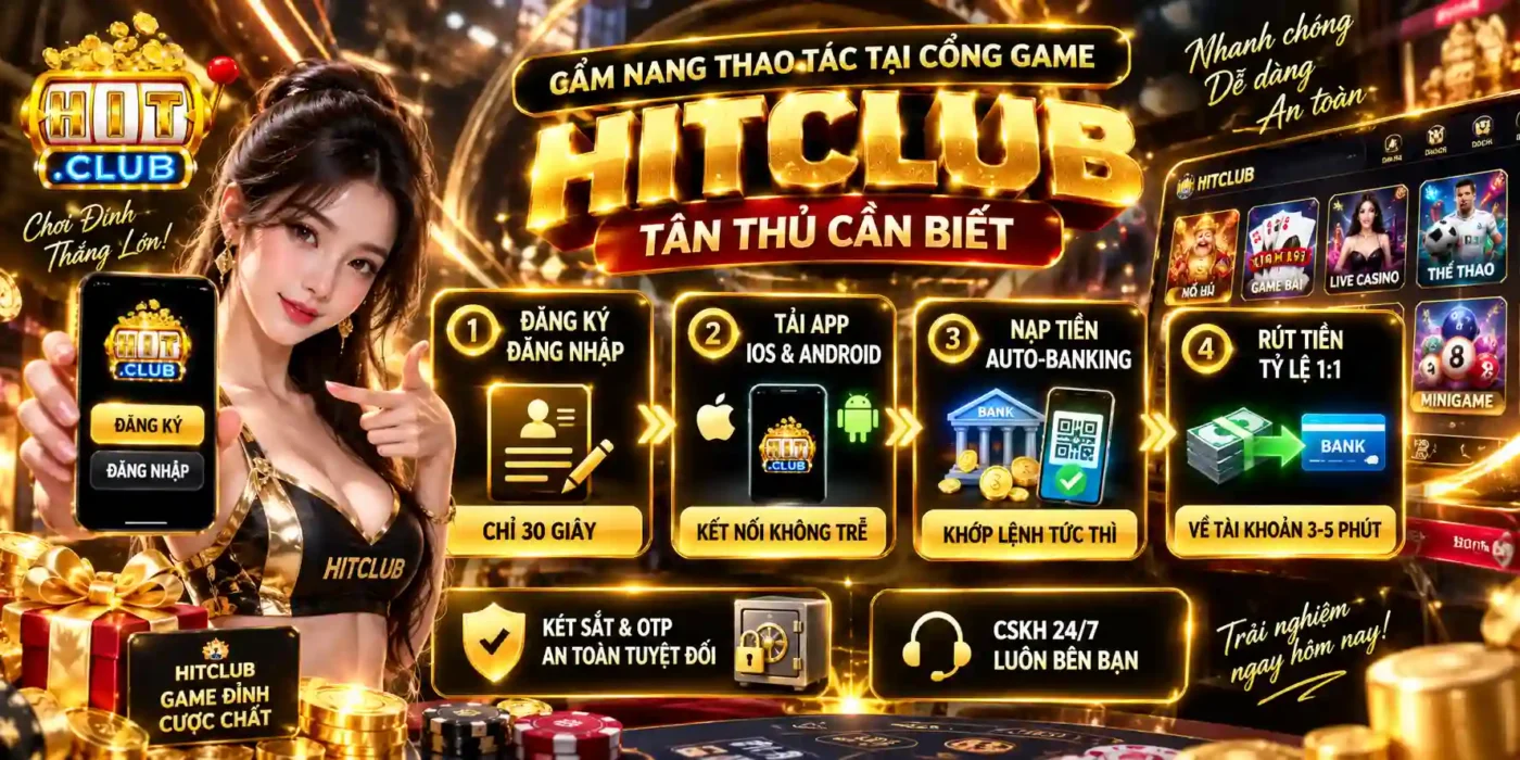 Cẩm Nang Thao Tác Tại Cổng Game Hitclub Tân Thủ Cần Biết