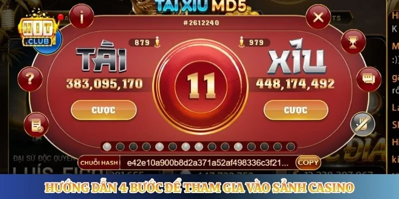 Casino Hitclub Hướng dẫn 4 bước để tham gia vào sảnh casino