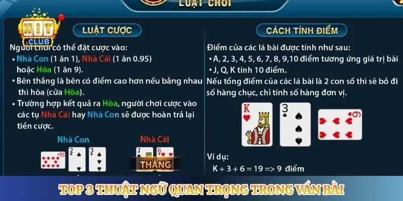 Baccarat Hitclub - Trò Chơi Đánh Bài Đổi Thưởng Hấp Dẫn Top 3 thuật ngữ quan trọng trong ván bài